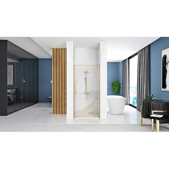 Porte de douche REA Rapid Swing 100 OR BROSSÉ