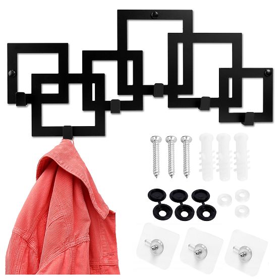 Porte-manteau mural KARDUS noir