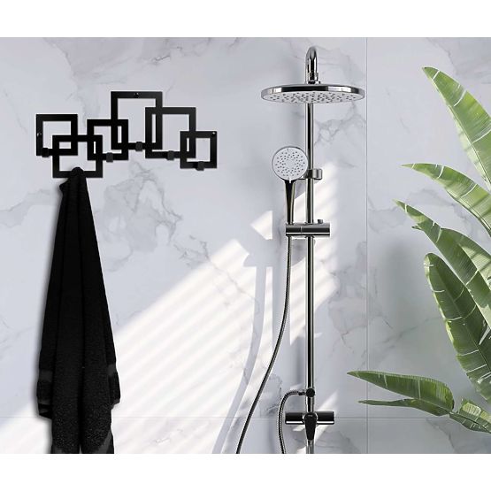 Porte-manteau mural KARDUS noir