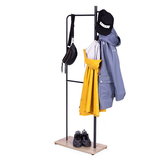 Porte-manteau sur pied avec étagère à chaussures