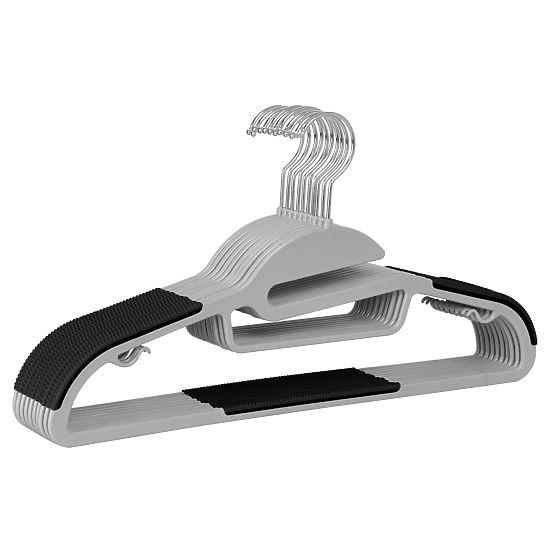 Porte-manteaux Flexi ensemble de 10 pièces gris-noir