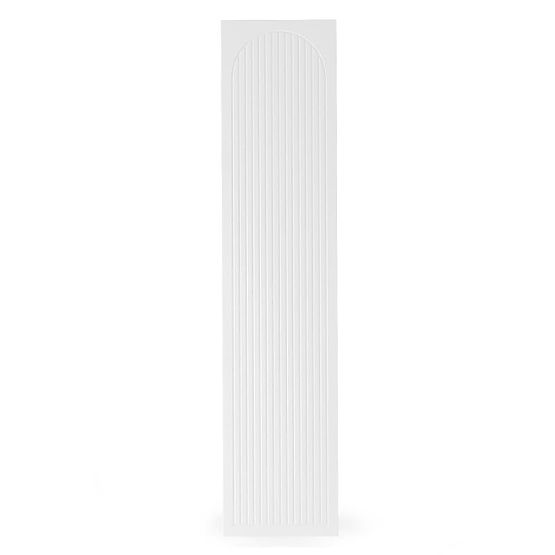 Porte pour armoire Neroli, 45,6 cm, rainures arquées, blanc, droite