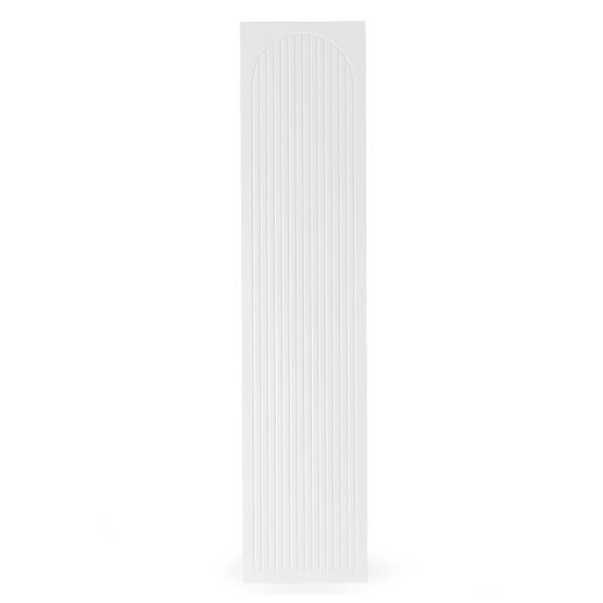 Porte pour armoire Neroli, 45,6 cm, rainures arquées, blanc, gauche
