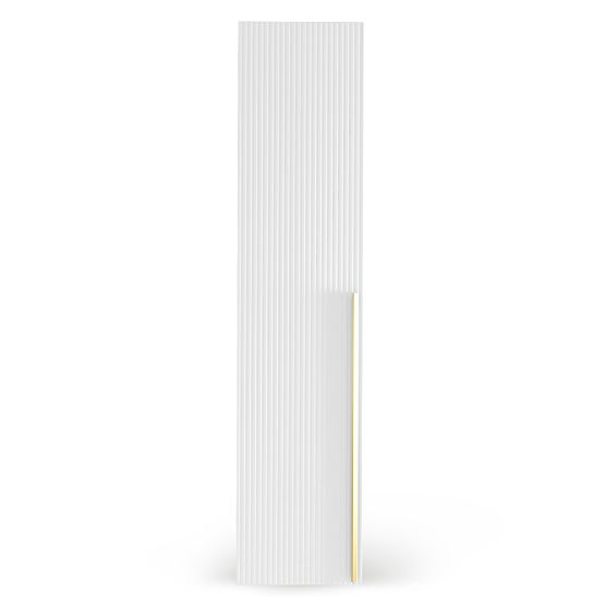 Porte pour armoire Neroli, 45,6 cm, rainures simples, blanc
