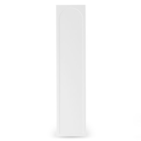 Porte pour armoire Neroli, 45,6 cm, remplissage en arc, blanc, gauche