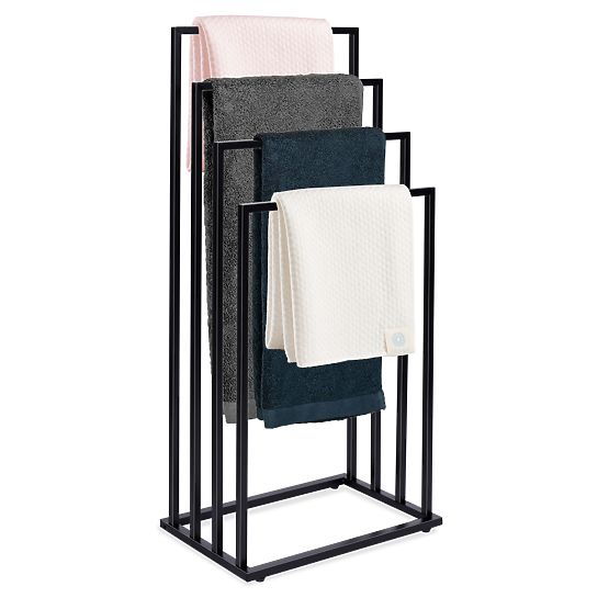 Porte-serviettes à quatre niveaux NELI noir
