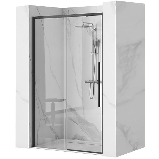 Portes de douche SOLAR BLACK MAT 140