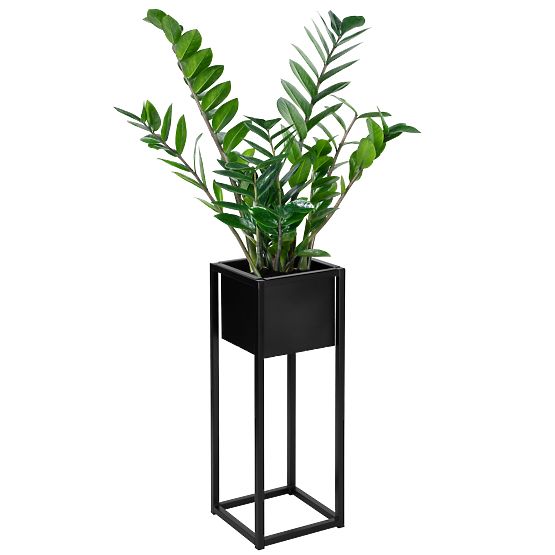 Pot de fleurs loft Concove 60 cm noir