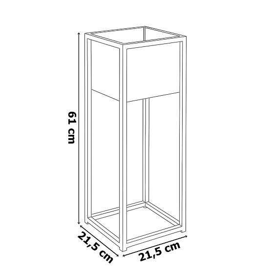 Pot de fleurs loft Concove 60 cm noir