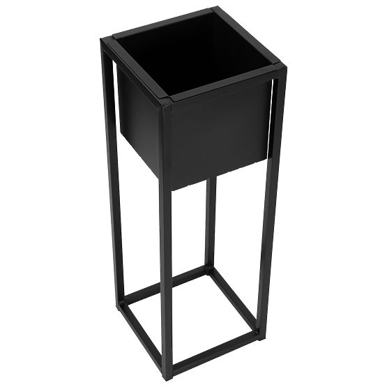 Pot de fleurs loft Concove 60 cm noir