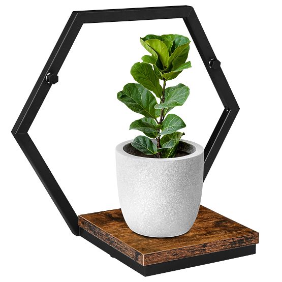 Pot de fleurs mural en métal noir Honung Rustic loft