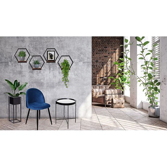 Pot de fleurs mural en métal noir Honung Rustic loft
