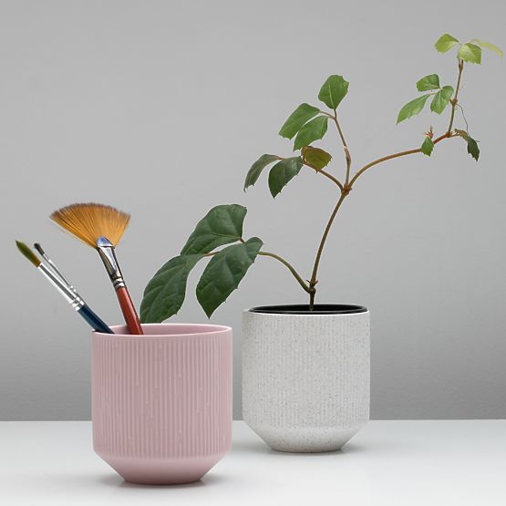 Pot de fleurs PASO couleur rose poudré style moderne pour intérieur ameliahome