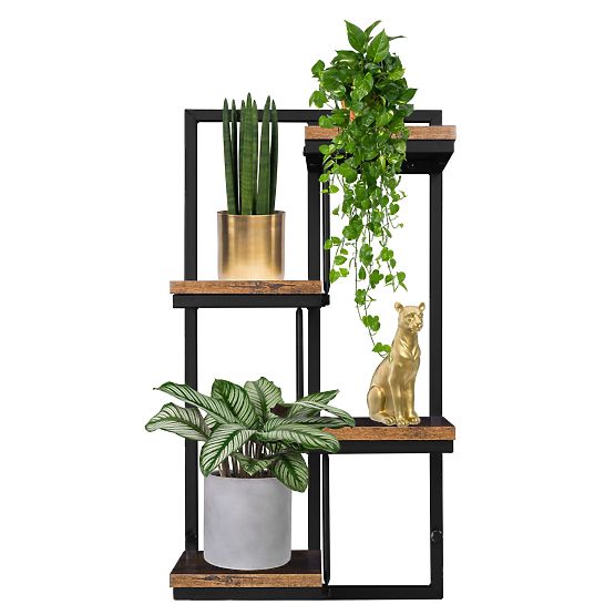 Pot de fleurs suspendu noir Hagart Rustic vieux chêne