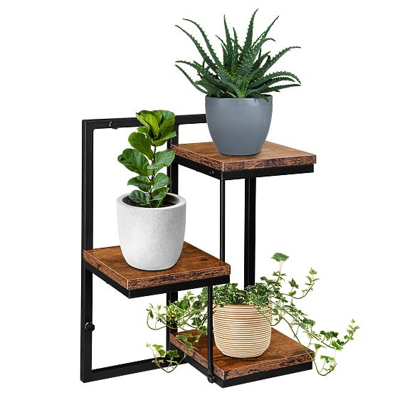 Pot de fleurs suspendu noir Orkus Rustic chêne ancien