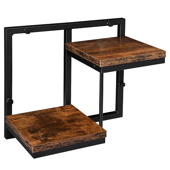 Pot de fleurs suspendu noir Remus Rustic chêne antique