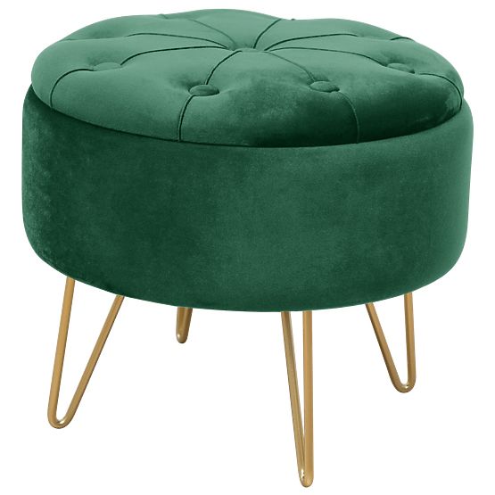 POUF CARO VERT BOUTEILLE