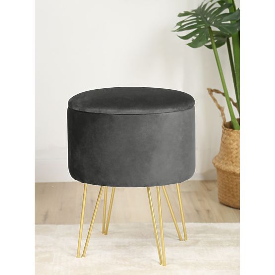 POUF D'OUVERTURE LILI GRAPHITE