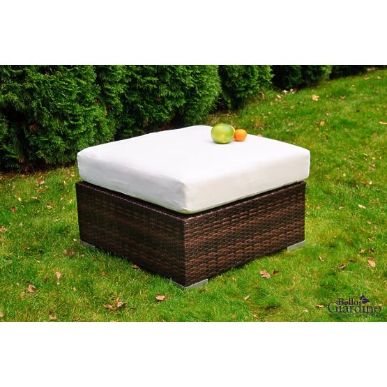 Pouf de jardin en résine tressée