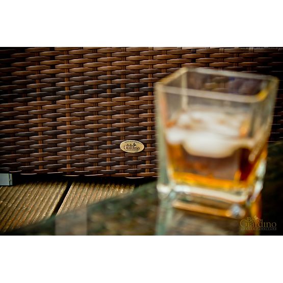 Pouf de jardin en résine tressée