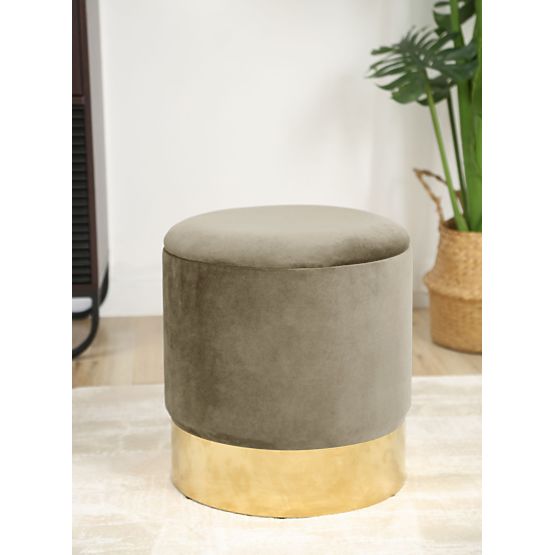 POUF DORÉ BEIGE