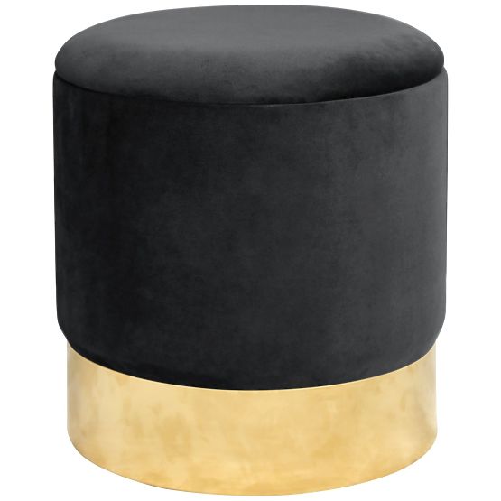 POUF DORÉ NOIR