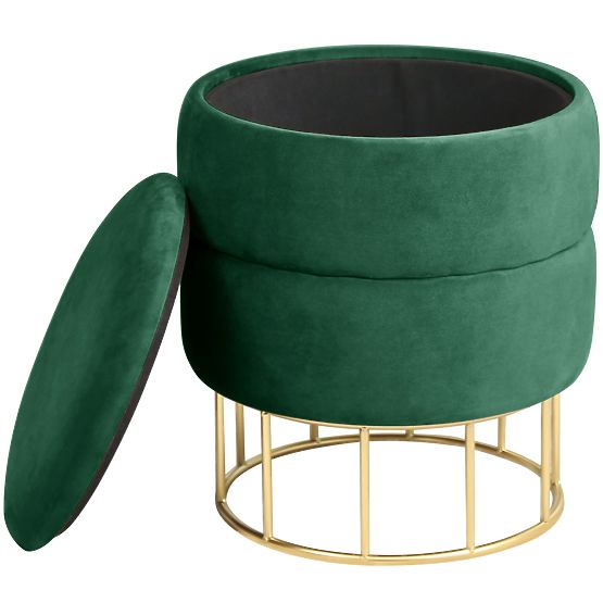 POUF ELZA VERT BOUTEILLE