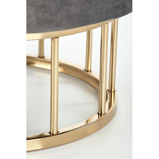 Pouf MINTY gris / doré (1p=1pc)