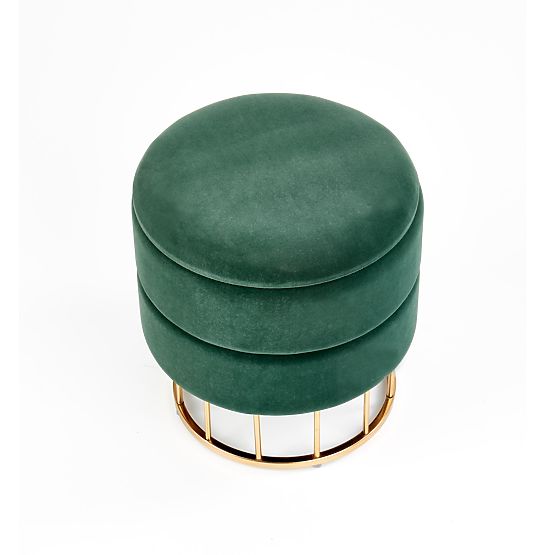 Pouf MINTY vert foncé / doré (1p=1pcs)