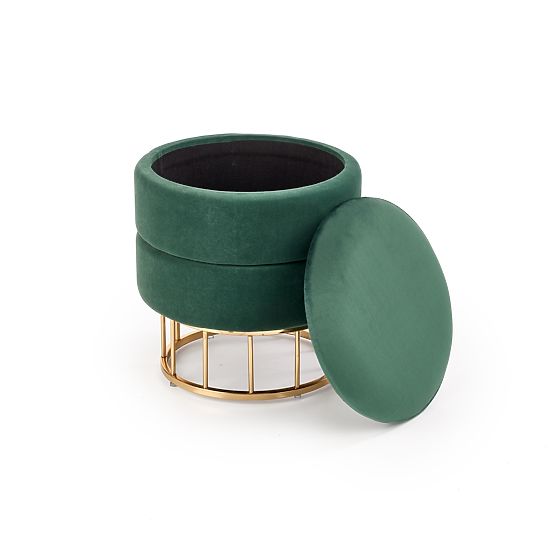 Pouf MINTY vert foncé / doré (1p=1pcs)