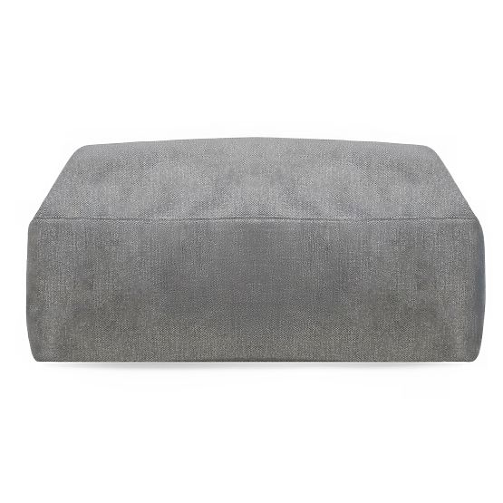Pouf modulaire pour canapé d'angle de jardin Vacuum avec housse, gris