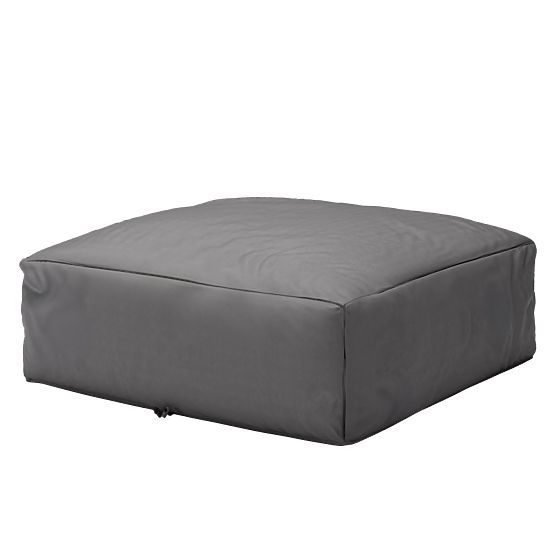 Pouf modulaire pour canapé d'angle de jardin Vacuum avec housse, gris