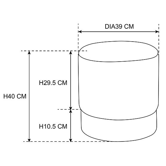 POUF OR ROSE POUDRÉ