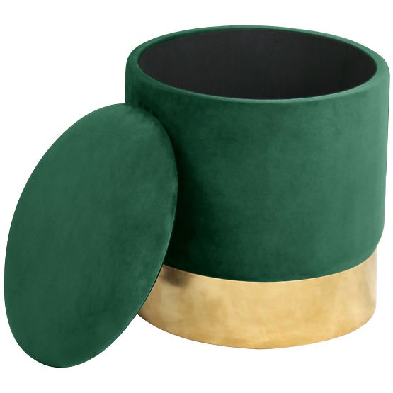 POUF OR VERT BOUTEILLE