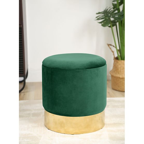 POUF OR VERT BOUTEILLE