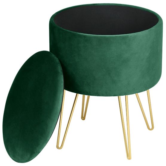 POUF OUVRANT LILI VERT BOUTEILLE