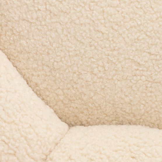 Pouf Perugia, beige, bouclé, formes arrondies