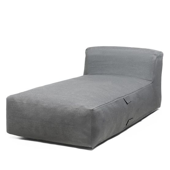 Pouf pour ensemble d'angle de jardin Vacuum avec housse, gris