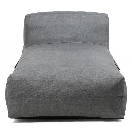 Pouf pour ensemble d'angle de jardin Vacuum avec housse, gris