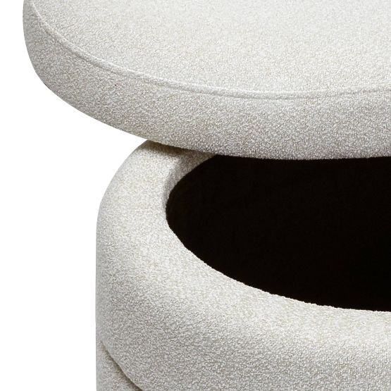 Pouf rembourré Layer avec espace de rangement, beige