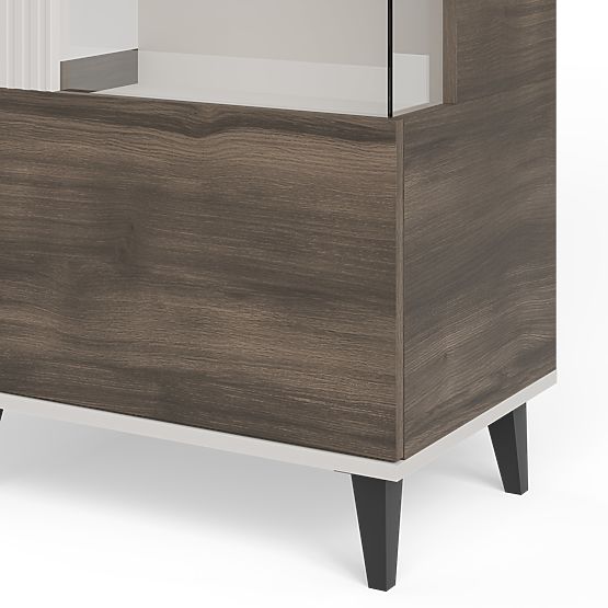 Vitrine RANDOM 2-en-1 cachemire / noyer / noir