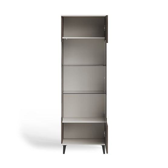 Vitrine RANDOM 2-en-1 cachemire / noyer / noir