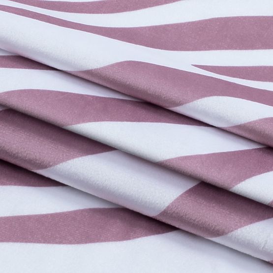 Rideau FUN couleur rose avec motif animalier style tropical œillets métalliques argentés