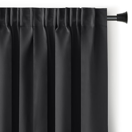 Rideau RESTILO BLACKOUT couleur noir style classique bande matériau blackout 140x245