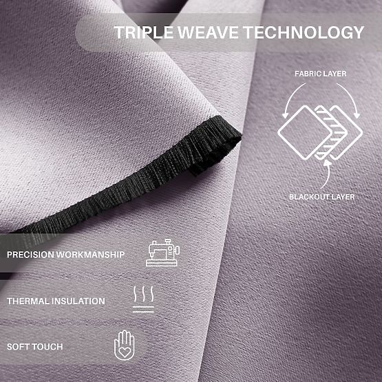 Rideau RESTILO BLACKOUT couleur rose poudré embrasse style classique œillets argentés