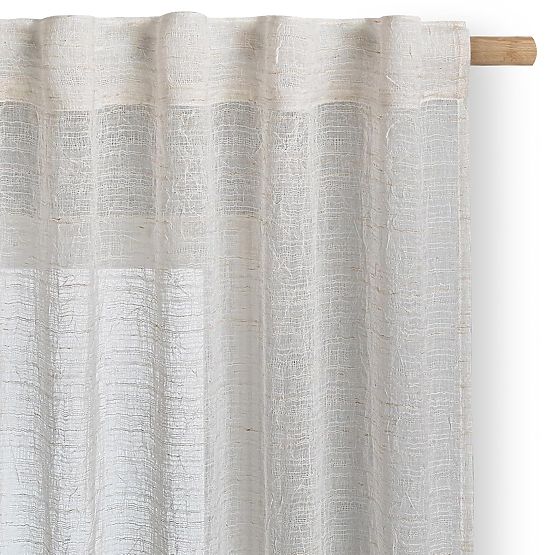 Rideau RESTILO DRIMAR couleur beige style moderne bande matériau lin, microfibre 140x250