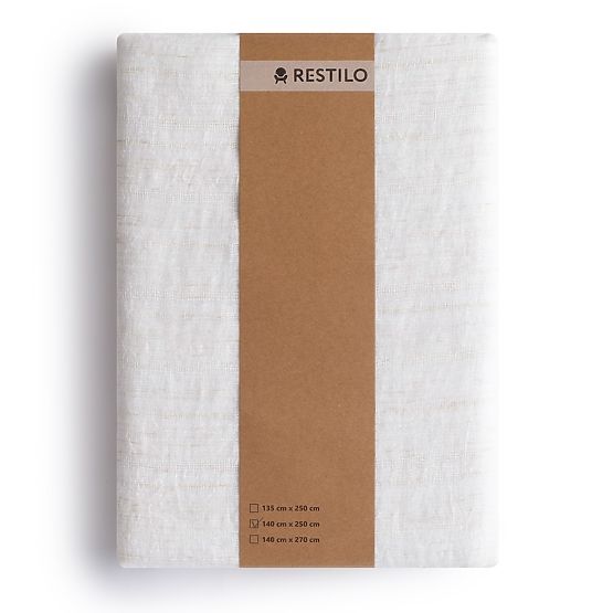 Rideau RESTILO DRIMAR couleur beige style moderne matériau lin, microfibre 140x250
