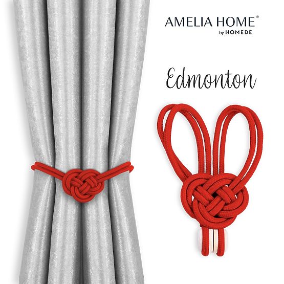 Rideaux - accessoires EDMONTON couleur rouge ameliahome