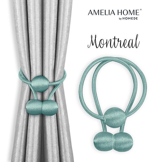 Rideaux - accessoires MONTREAL couleur turquoise ameliahome
