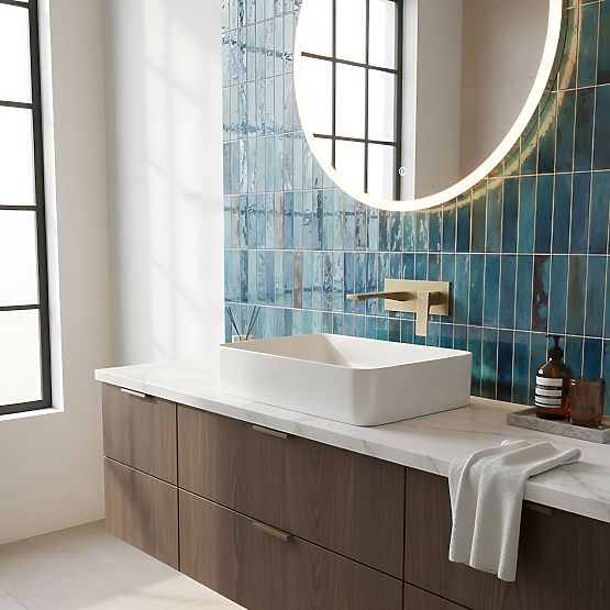 Robinet de Lavabo Encastré REA Joe Or Brossé